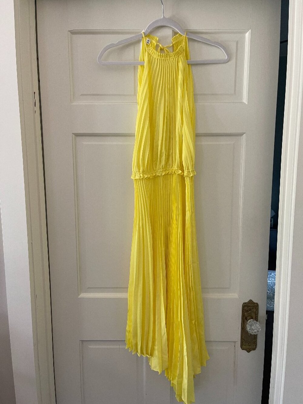 A.L.C. Claudia Pleated Asymmetric Midi Dress